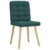 Chaises à manger lot de 4 vert foncé tissu 