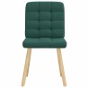 Chaises à manger lot de 4 vert foncé tissu 