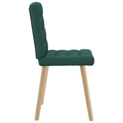 Chaises à manger lot de 4 vert foncé tissu 