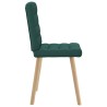 Chaises à manger lot de 4 vert foncé tissu 
