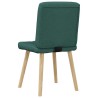 Chaises à manger lot de 4 vert foncé tissu 