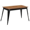 Table à manger Bois d'acacia massif et acier 120x60x76 cm 