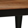 Table à manger Bois d'acacia massif et acier 120x60x76 cm 