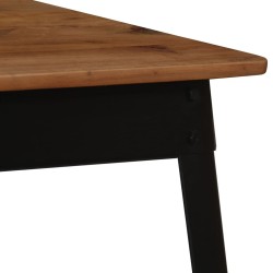 Table à manger Bois d'acacia massif et acier 120x60x76 cm 