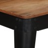 Table à manger Bois d'acacia massif et acier 120x60x76 cm 