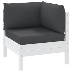 Coussins de palette lot de 3 noir tissu oxford 