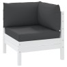 Coussins de palette lot de 3 noir tissu oxford 