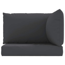 Coussins de palette lot de 3 noir tissu oxford 