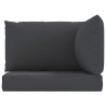 Coussins de palette lot de 3 noir tissu oxford 