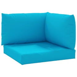 Coussins de palette lot de 3 bleu clair tissu oxford 