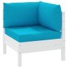Coussins de palette lot de 3 bleu clair tissu oxford 