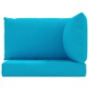 Coussins de palette lot de 3 bleu clair tissu oxford 