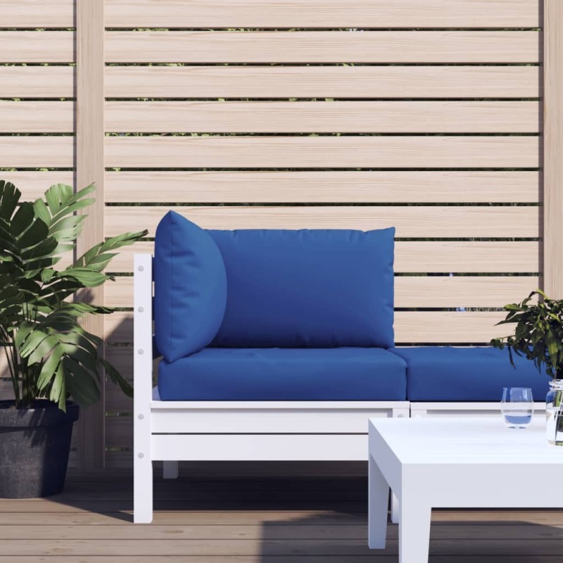 Coussins de palette lot de 3 bleu tissu oxford 