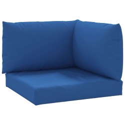 Coussins de palette lot de 3 bleu tissu oxford 