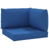 Coussins de palette lot de 3 bleu tissu oxford 