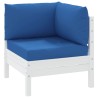 Coussins de palette lot de 3 bleu tissu oxford 