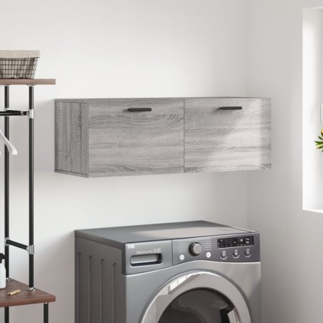 Armoire murale sonoma gris 100x36,5x35 cm bois d'ingénierie 