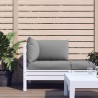 Coussins de palette lot de 3 gris tissu oxford 
