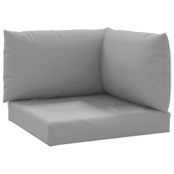 Coussins de palette lot de 3 gris tissu oxford 