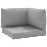 Coussins de palette lot de 3 gris tissu oxford 