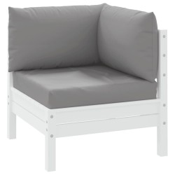 Coussins de palette lot de 3 gris tissu oxford 
