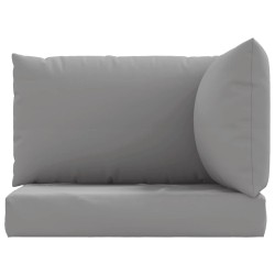 Coussins de palette lot de 3 gris tissu oxford 