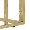 Table console doré acier inoxydable et verre trempé 