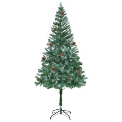 Arbre de Noël artificiel avec pommes de pin 180 cm 