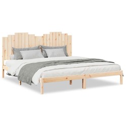 Cadre de lit extra long sans matelas 180x220 cm bois massif 