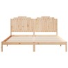 Cadre de lit extra long sans matelas 180x220 cm bois massif 