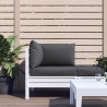 Coussins de palette lot de 3 anthracite tissu oxford 
