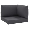 Coussins de palette lot de 3 anthracite tissu oxford 