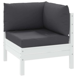 Coussins de palette lot de 3 anthracite tissu oxford 