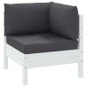 Coussins de palette lot de 3 anthracite tissu oxford 