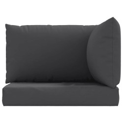 Coussins de palette lot de 3 anthracite tissu oxford 