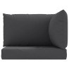 Coussins de palette lot de 3 anthracite tissu oxford 
