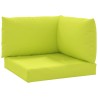 Coussins de palette lot de 3 vert vif tissu oxford 