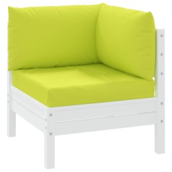 Coussins de palette lot de 3 vert vif tissu oxford 