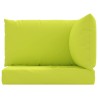 Coussins de palette lot de 3 vert vif tissu oxford 