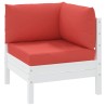 Coussins de palette lot de 3 rouge tissu oxford 