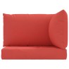 Coussins de palette lot de 3 rouge tissu oxford 