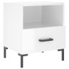 Table de chevet blanc brillant 40x35x47,5 cm bois d’ingénierie 