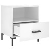 Table de chevet blanc brillant 40x35x47,5 cm bois d’ingénierie 