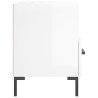 Table de chevet blanc brillant 40x35x47,5 cm bois d’ingénierie 