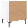 Table de chevet blanc brillant 40x35x47,5 cm bois d’ingénierie 