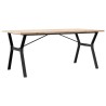 Table à manger cadre en Y 180x90x75,5 cm bois pin massif acier 