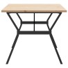 Table à manger cadre en Y 180x90x75,5 cm bois pin massif acier 