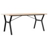 Table à manger cadre en Y 180x90x75,5 cm bois pin massif acier 