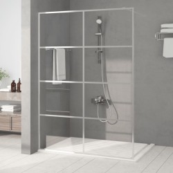 Paroi de douche Argenté 140x195 cm Verre ESG transparent 