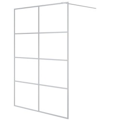 Paroi de douche Argenté 140x195 cm Verre ESG transparent 